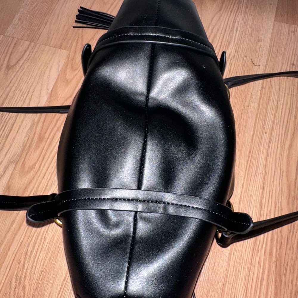 Miu Black Shoulder Bag with Tassel - Picture 8 of 8